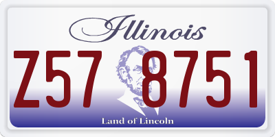 IL license plate Z578751