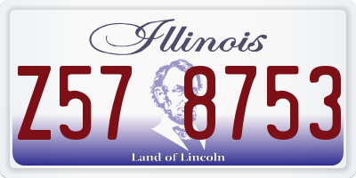 IL license plate Z578753