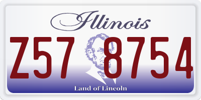 IL license plate Z578754