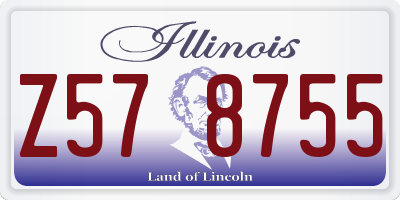 IL license plate Z578755