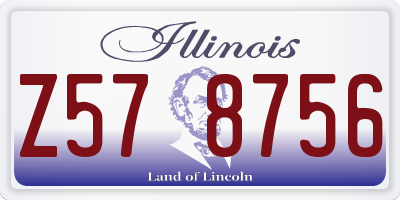 IL license plate Z578756