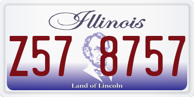 IL license plate Z578757