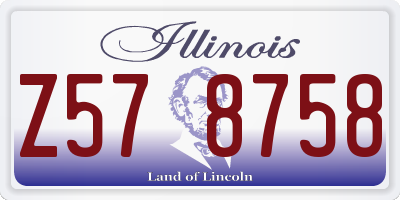IL license plate Z578758