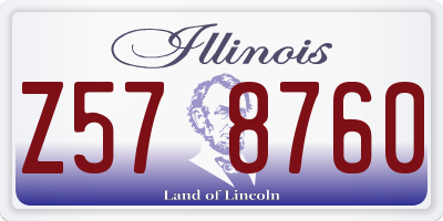 IL license plate Z578760