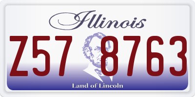 IL license plate Z578763