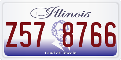 IL license plate Z578766