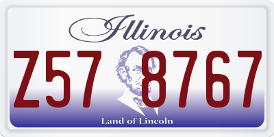 IL license plate Z578767