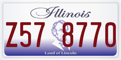 IL license plate Z578770
