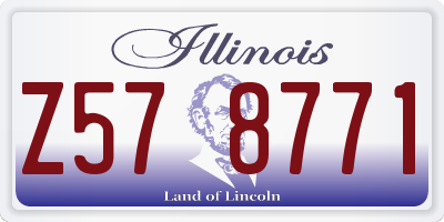 IL license plate Z578771