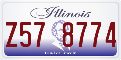 IL license plate Z578774