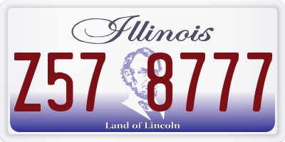 IL license plate Z578777