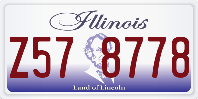 IL license plate Z578778