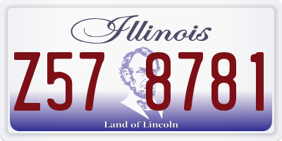 IL license plate Z578781