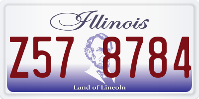 IL license plate Z578784