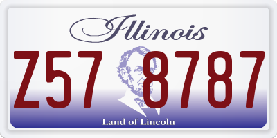 IL license plate Z578787