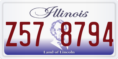 IL license plate Z578794