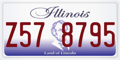 IL license plate Z578795