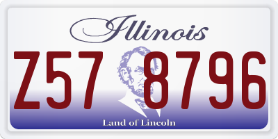 IL license plate Z578796