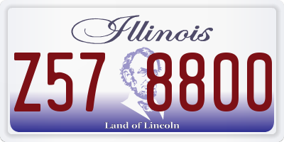 IL license plate Z578800