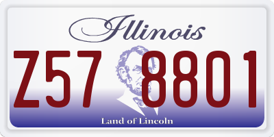 IL license plate Z578801