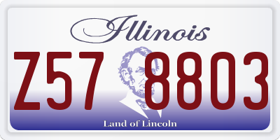 IL license plate Z578803