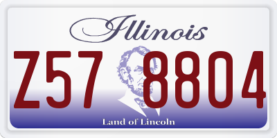IL license plate Z578804