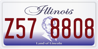 IL license plate Z578808