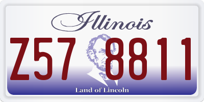 IL license plate Z578811