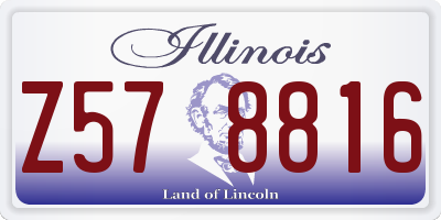IL license plate Z578816