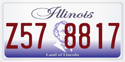 IL license plate Z578817