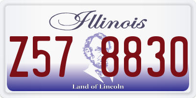 IL license plate Z578830