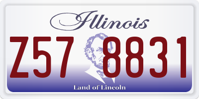 IL license plate Z578831