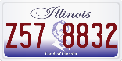 IL license plate Z578832