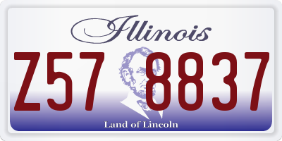IL license plate Z578837
