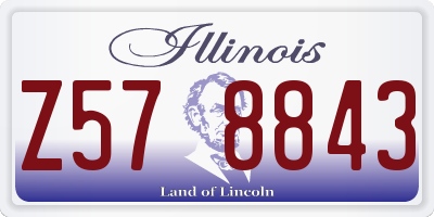 IL license plate Z578843