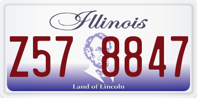 IL license plate Z578847