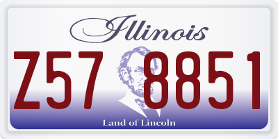 IL license plate Z578851