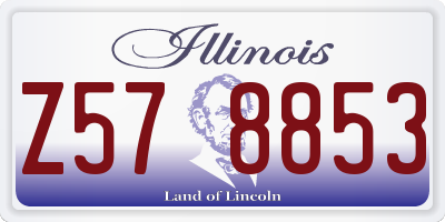 IL license plate Z578853