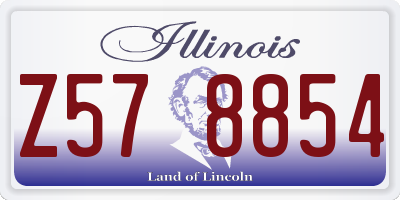 IL license plate Z578854
