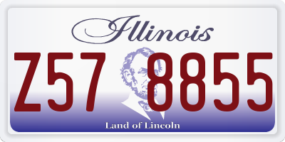 IL license plate Z578855