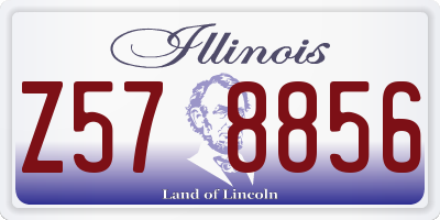 IL license plate Z578856
