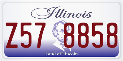 IL license plate Z578858