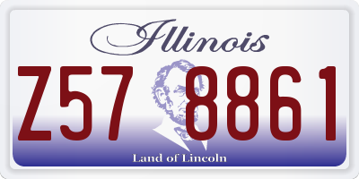 IL license plate Z578861