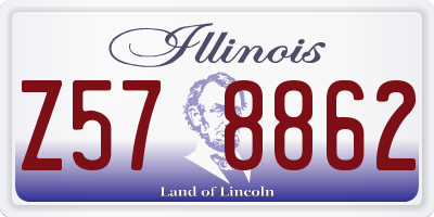 IL license plate Z578862