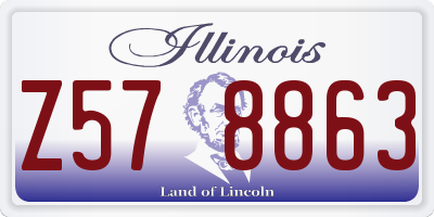 IL license plate Z578863