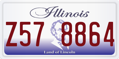IL license plate Z578864