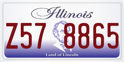 IL license plate Z578865