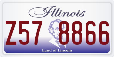 IL license plate Z578866