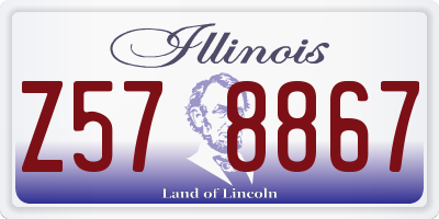 IL license plate Z578867