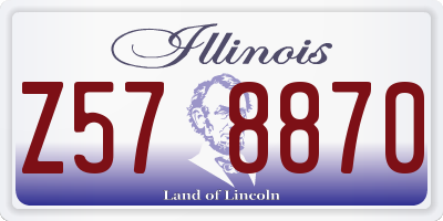 IL license plate Z578870